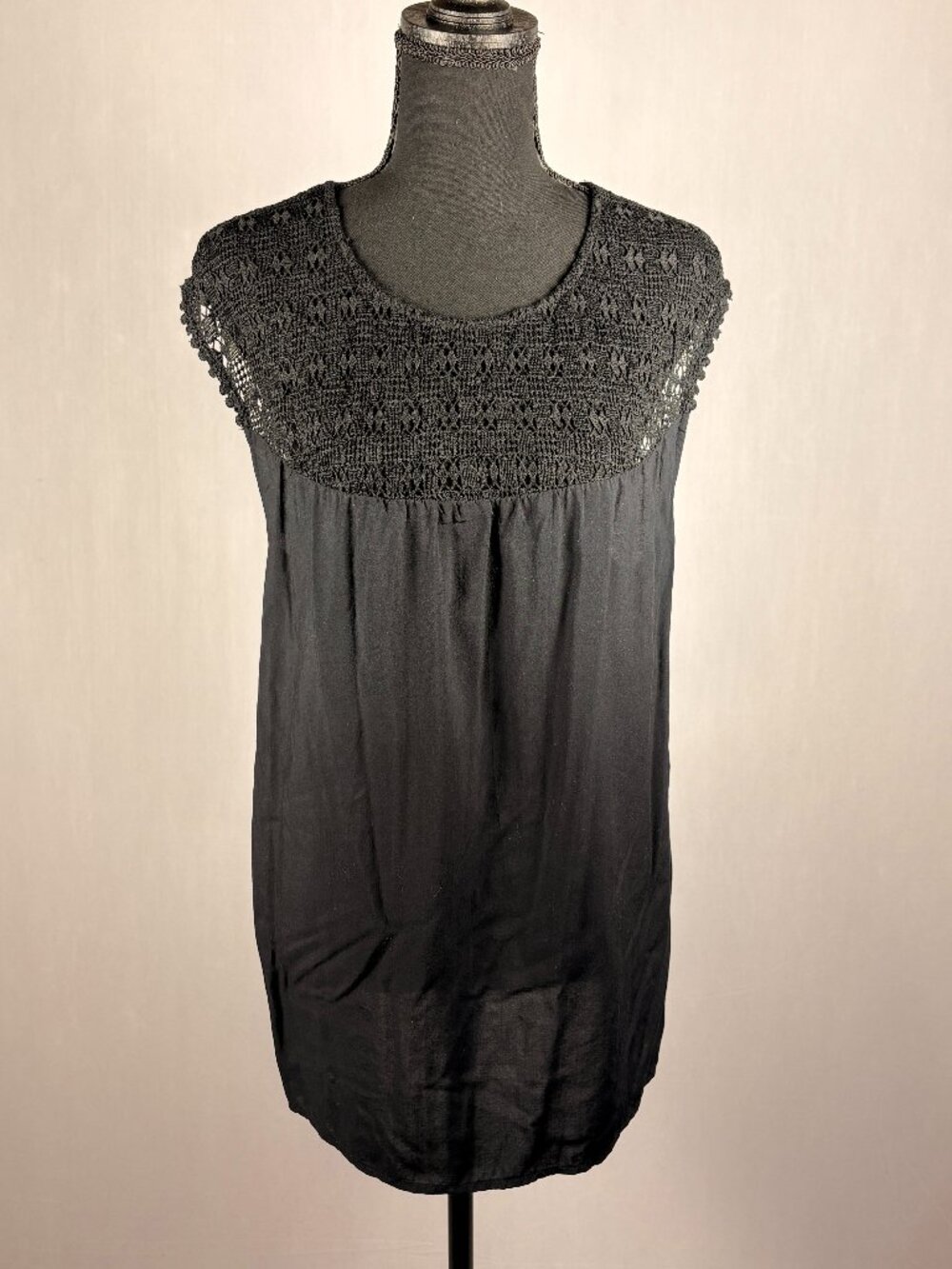 Old Navy | Boho Blouse with Crochet Detail | XL | Black